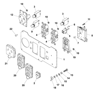 Control Panel Diagram and Parts List for 030805-00  Briggs and Stratton Generator